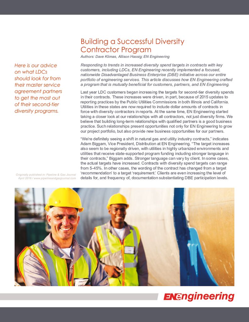 Building a Successful Diversity Contractor Program