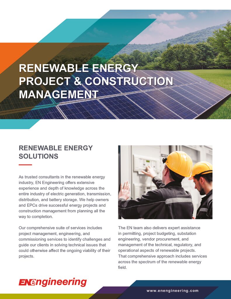 Renewable Energy Project and Construction Management